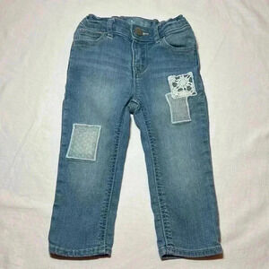 GAP - patch design skinny fit denim jeans. Size  18-24 months